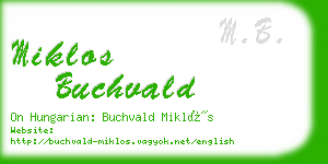 miklos buchvald business card